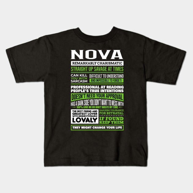 Nova Kids T-Shirt by Ban Guns Not Books- Typography fullcolor